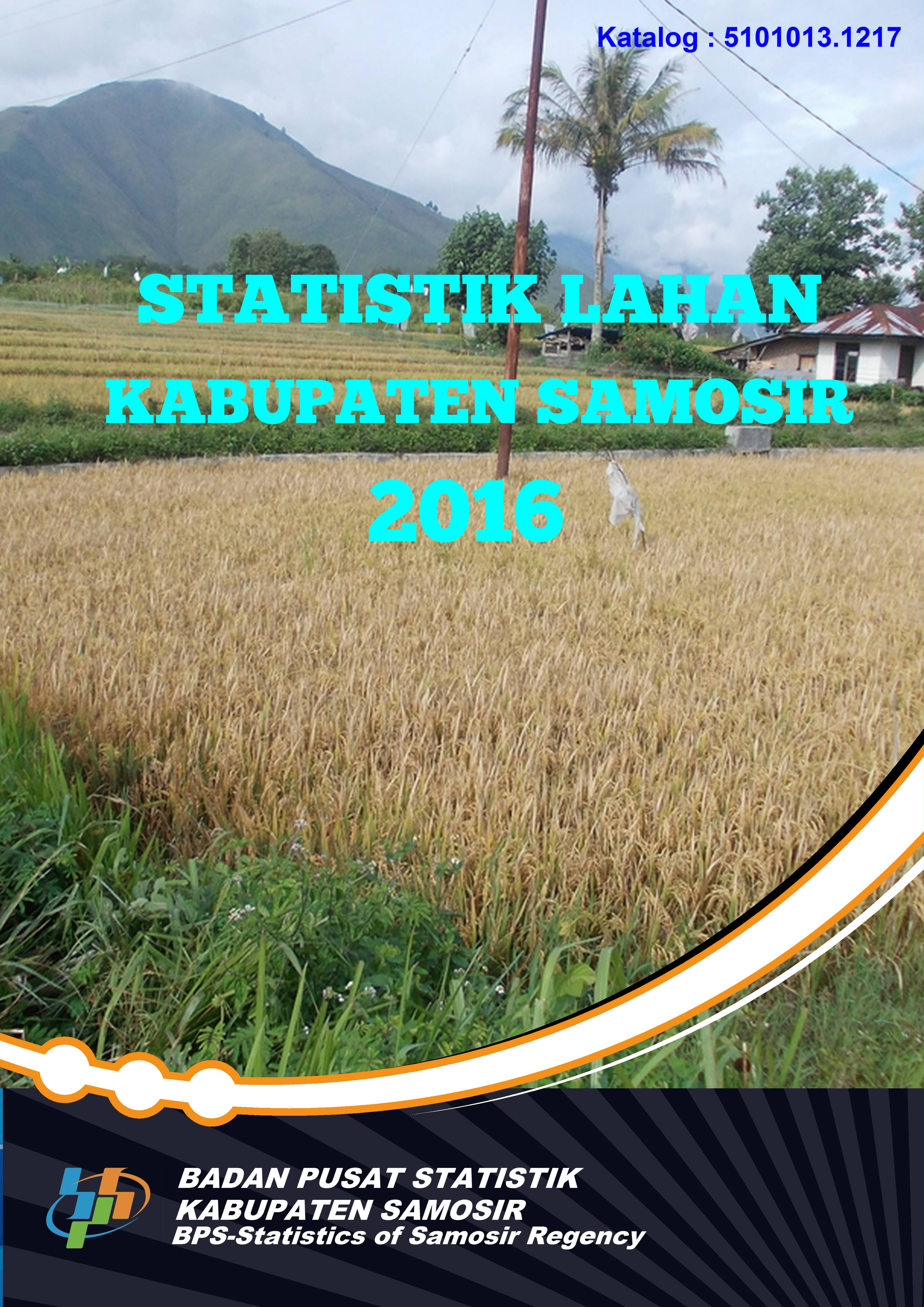 Statistik Lahan Sawah di Kabupaten Samosir 2016