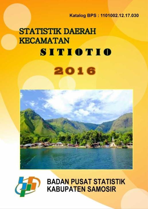 Sitiotio Subdistrict Regional Statistics 2016